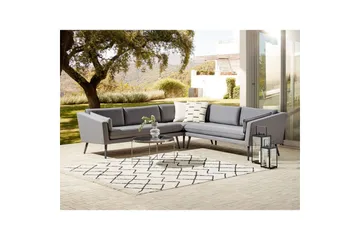 Hörnsoffa Beliani Loretello Beige/grå Grey - Hagemøbler & utemiljø - Utesofa - Hagesofa & hagebenk