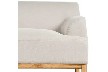 Hörnsoffa Beliani Sosjo Beige, ljust trä, Högervänd Beige||Light colored wood Left-faced - Møbler - Sofaer - Sofaer med sjeselong