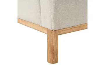 Hörnsoffa Beliani Sosjo Beige, ljust trä, Högervänd Beige||Light colored wood Left-faced - Møbler - Sofaer - Sofaer med sjeselong