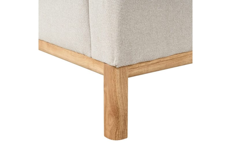 Hörnsoffa Beliani Sosjo Beige, ljust trä, Högervänd Beige||Light colored wood Right-faced - Møbler - Sofaer - Hjørnesofaer - Hjørnesofa med divan