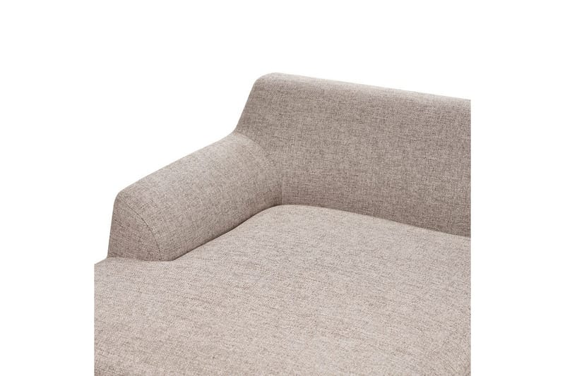 Hörnsoffa Beliani Sosjo Beige, ljust trä, Högervänd Brown||Light colored wood Left-faced - Møbler - Sofaer - Hjørnesofaer - Hjørnesofa med divan