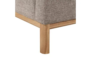 Hörnsoffa Beliani Sosjo Beige, ljust trä, Högervänd Brown||Light colored wood Left-faced - Møbler - Sofaer - Hjørnesofaer - Hjørnesofa med divan