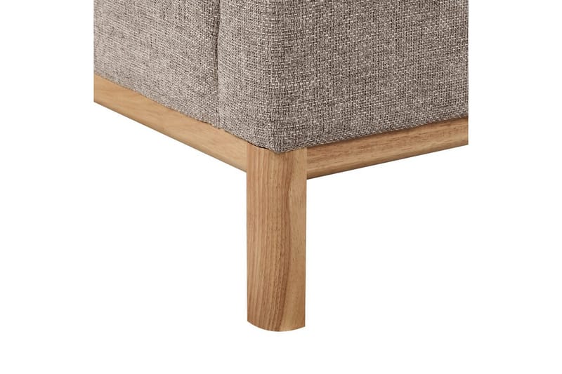 Hörnsoffa Beliani Sosjo Beige, ljust trä, Högervänd Brown||Light colored wood Left-faced - Møbler - Sofaer - Hjørnesofaer - Hjørnesofa med divan