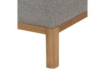 Hörnsoffa Beliani Sosjo Beige, ljust trä, Högervänd Grey||Light colored wood Left-faced - Møbler - Sofaer - Sofaer med sjeselong