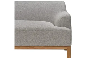 Hörnsoffa Beliani Sosjo Beige, ljust trä, Högervänd Grey||Light colored wood Left-faced - Møbler - Sofaer - Sofaer med sjeselong
