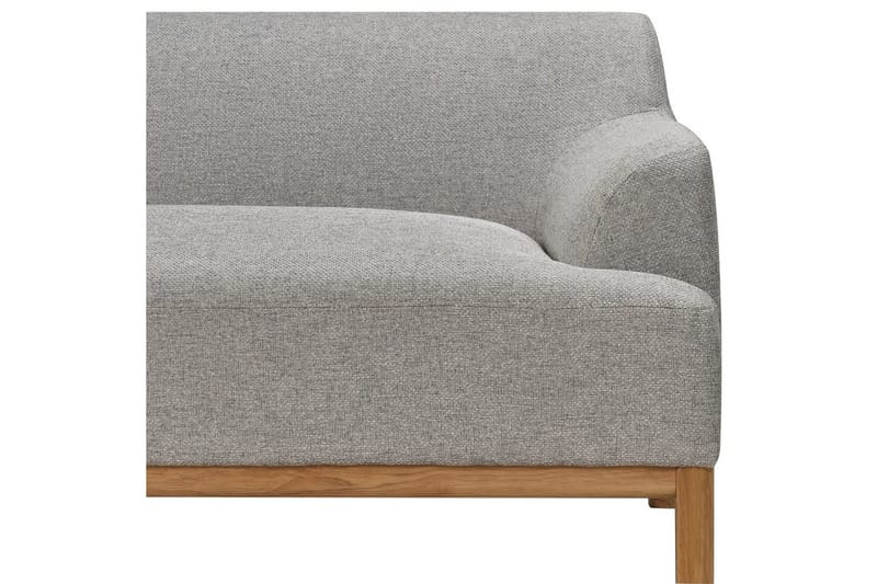 Hörnsoffa Beliani Sosjo Beige, ljust trä, Högervänd Grey||Light colored wood Left-faced - Møbler - Sofaer - Sofaer med sjeselong
