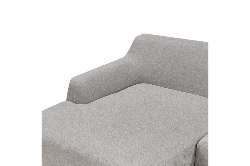 Hörnsoffa Beliani Sosjo Beige, ljust trä, Högervänd Grey||Light colored wood Left-faced - Møbler - Sofaer - Sofaer med sjeselong