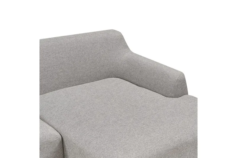 Hörnsoffa Beliani Sosjo Beige, ljust trä, Högervänd Grey||Light colored wood Right-faced - Møbler - Sofaer - Hjørnesofaer - Hjørnesofa med divan