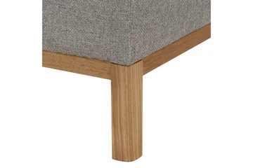 Hörnsoffa Beliani Sosjo Beige, ljust trä, Högervänd Grey||Light colored wood Right-faced - Møbler - Sofaer - Hjørnesofaer - Hjørnesofa med divan