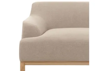 Hörnsoffa Beliani Sosjo Beige, ljust trä, Högervänd NO_BRAND Taupe Right-faced - Møbler - Sofaer - Hjørnesofaer - Hjørnesofa med divan