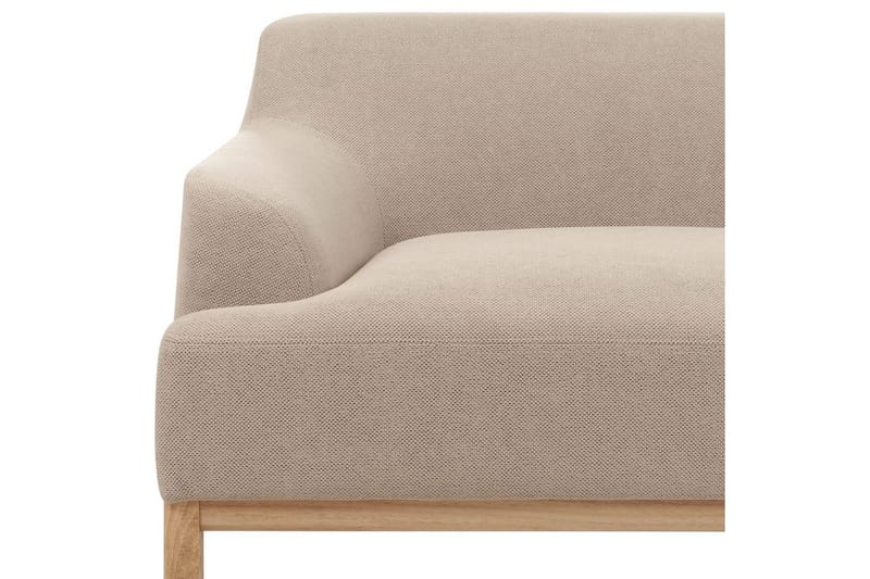 Hörnsoffa Beliani Sosjo Beige, ljust trä, Högervänd NO_BRAND Taupe Right-faced - Møbler - Sofaer - Hjørnesofaer - Hjørnesofa med divan