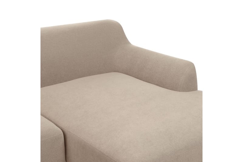 Hörnsoffa Beliani Sosjo Beige, ljust trä, Högervänd NO_BRAND Taupe Right-faced - Møbler - Sofaer - Hjørnesofaer - Hjørnesofa med divan