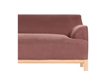 Hörnsoffa Beliani Sosjo Beige, ljust trä, Högervänd Red||Light colored wood Left-faced - Møbler - Sofaer - Hjørnesofaer - Hjørnesofa med divan