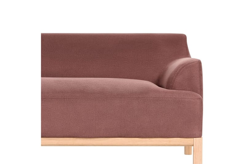 Hörnsoffa Beliani Sosjo Beige, ljust trä, Högervänd Red||Light colored wood Left-faced - Møbler - Sofaer - Hjørnesofaer - Hjørnesofa med divan