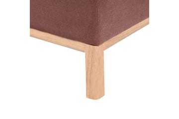 Hörnsoffa Beliani Sosjo Beige, ljust trä, Högervänd Red||Light colored wood Left-faced - Møbler - Sofaer - Hjørnesofaer - Hjørnesofa med divan