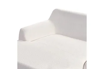 Hörnsoffa Beliani Sosjo Beige, ljust trä, Högervänd White||Light colored wood Left-faced - Møbler - Sofaer - Hjørnesofaer - Hjørnesofa med divan