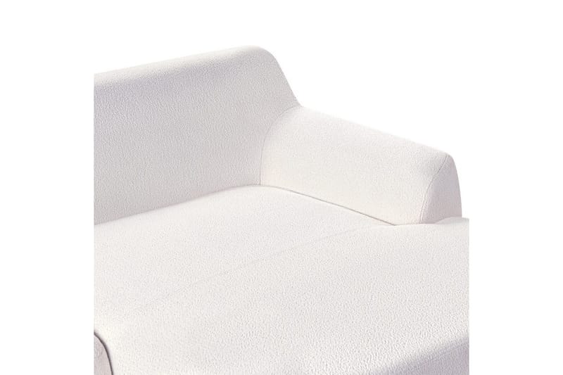 Hörnsoffa Beliani Sosjo Beige, ljust trä, Högervänd White||Light colored wood Right-faced - Møbler - Sofaer - Hjørnesofaer - Hjørnesofa med divan