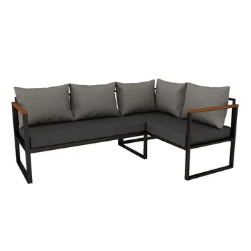 Hue Hagesofa 190 cm - Grå/Antrasitt - Hagemøbler & utemiljø - Utesofa - Hagesofa & hagebenk