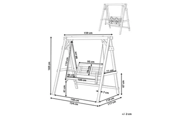 Huske til hagen Nerito - Hagemøbler & utemiljø - Utesofa - Hammock