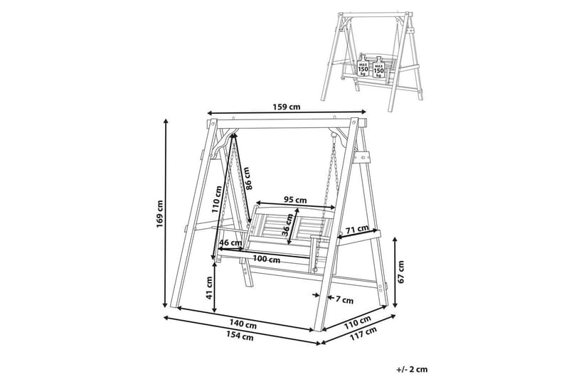Huske til hagen Nerito - Hagemøbler & utemiljø - Utesofa - Hammock