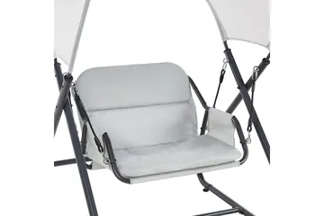 Huske til hagen Solagna - Lys grå, 114x117x182 cm - Hagemøbler & utemiljø - Utesofa - Hengesofa