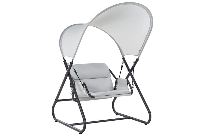 Huske til hagen Solagna - Lys grå, 114x117x182 cm - Hagemøbler & utemiljø - Utesofa - Hengesofa