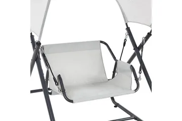 Huske til hagen Solagna - Lys grå, 114x117x182 cm - Hagemøbler & utemiljø - Utesofa - Hengesofa