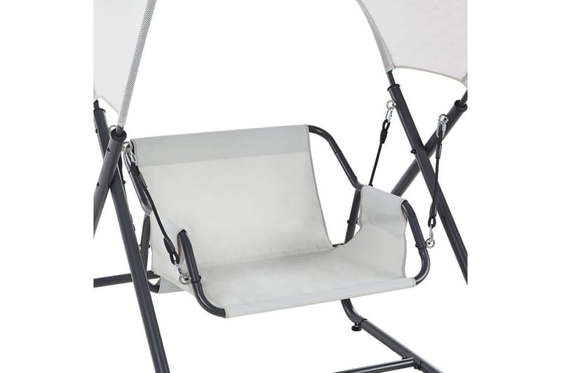 Huske til hagen Solagna - Lys grå, 114x117x182 cm - Hagemøbler & utemiljø - Utesofa - Hengesofa