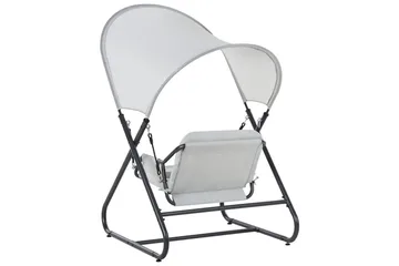 Huske til hagen Solagna - Lys grå, 114x117x182 cm - Hagemøbler & utemiljø - Utesofa - Hengesofa