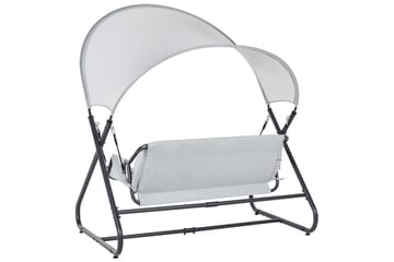 Huske til hagen Solagna - Lys grå, 168x113x187 cm - Hagemøbler & utemiljø - Utesofa - Hengesofa