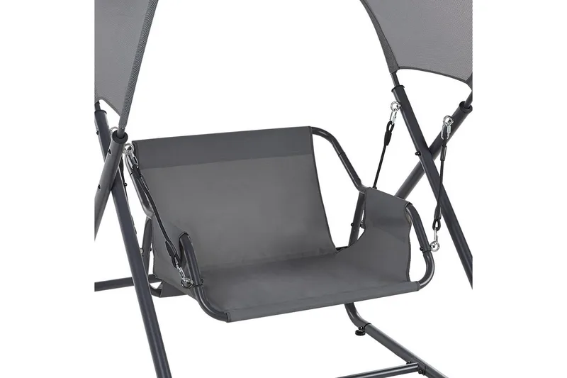 Huske til hagen Solagna - Mørk grå, 114x117x182 cm - Hagemøbler & utemiljø - Utesofa - Hengesofa