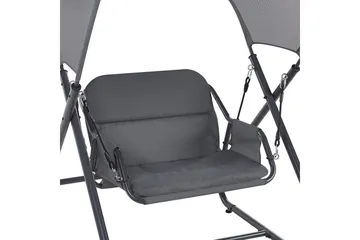 Huske til hagen Solagna - Mørk grå, 114x117x182 cm - Hagemøbler & utemiljø - Utesofa - Hengesofa