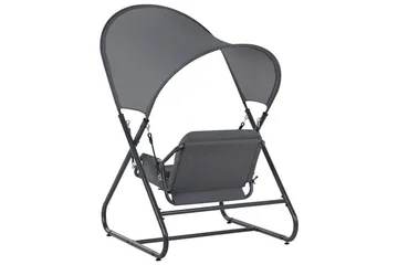 Huske til hagen Solagna - Mørk grå, 114x117x182 cm - Hagemøbler & utemiljø - Utesofa - Hengesofa