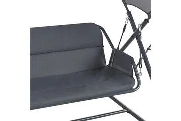 Huske til hagen Solagna - Mørk grå, 168x113x187 cm - Hagemøbler & utemiljø - Utesofa - Hengesofa