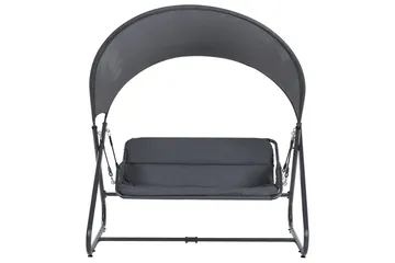 Huske til hagen Solagna - Mørk grå, 168x113x187 cm - Hagemøbler & utemiljø - Utesofa - Hengesofa