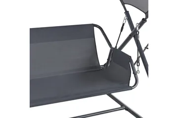 Huske til hagen Solagna - Mørk grå, 168x113x187 cm - Hagemøbler & utemiljø - Utesofa - Hengesofa