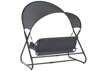 Huske til hagen Solagna - Mørk grå, 168x113x187 cm - Hagemøbler & utemiljø - Utesofa - Hengesofa