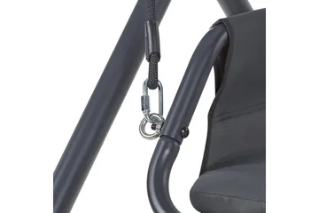 Huske til hagen Solagna - Mørk grå, 168x113x187 cm - Hagemøbler & utemiljø - Utesofa - Hengesofa