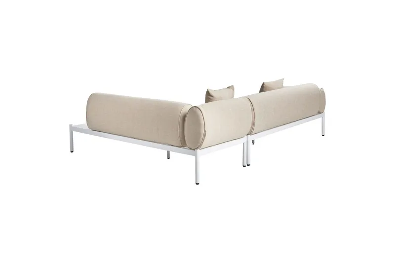Loungegrupp Beliani Rasiglia Beige||White - Hagemøbler & utemiljø - Loungemøbler - Loungegrupper