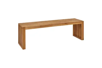 Set med 2 trädgårdsbänkar Beliani Sulzano Light wood - Hagemøbler & utemiljø - Utesofa - Hagebenk & utebenk