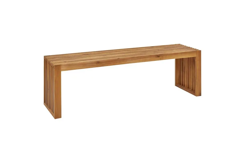 Set med 2 trädgårdsbänkar Beliani Sulzano Light wood - Hagemøbler & utemiljø - Utesofa - Hagebenk & utebenk