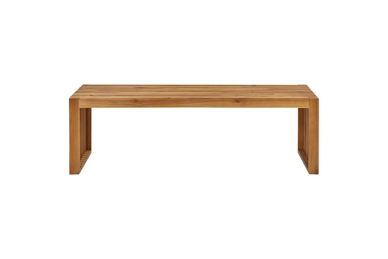 Set med 2 trädgårdsbänkar Beliani Sulzano Light wood - Hagemøbler & utemiljø - Utesofa - Hagebenk & utebenk