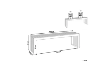 Set med 2 trädgårdsbänkar Beliani Sulzano Light wood - Hagemøbler & utemiljø - Utesofa - Hagebenk & utebenk