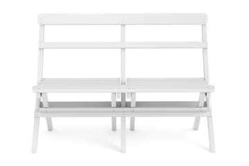 Sofa Utendørs 110x60x89 cm - Hvit - Hagemøbler & utemiljø - Utesofa - Hagebenk & utebenk