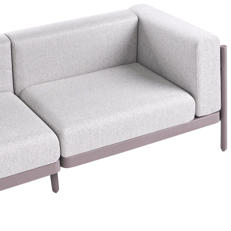 Sofa utendørs 2-seter Ferretti - Grå/Beige - Hagemøbler & utemiljø - Utesofa