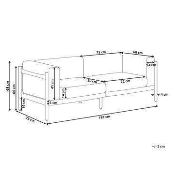 Sofa utendørs 2-seter Ferretti - Grå/Beige - Hagemøbler & utemiljø - Utesofa