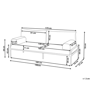 Sofa utendørs 2-seter Solofra - Grønn - Hagemøbler & utemiljø - Utesofa