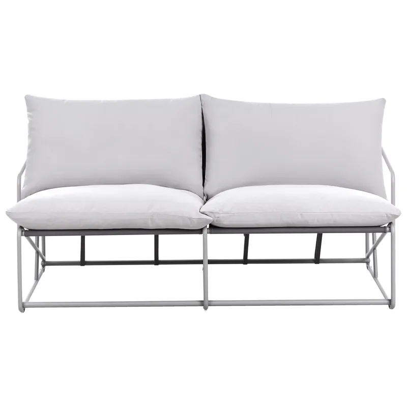 Sofa utendørs 2-seter Ponte - Grå - Hagemøbler & utemiljø - Utesofa