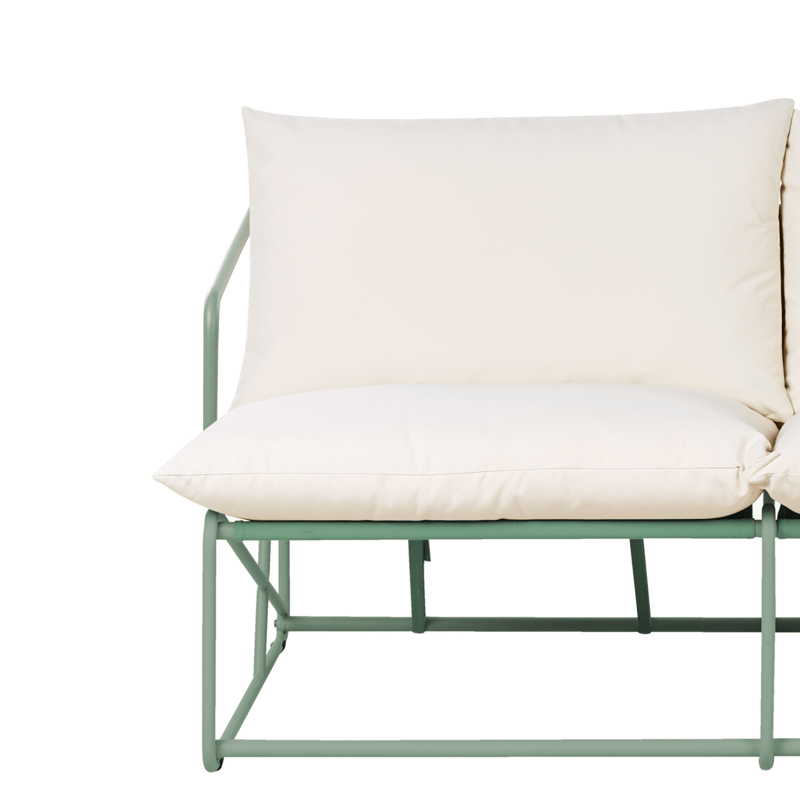 Sofa utendørs 2-seter Ponte - Grønn/Beige - Hagemøbler & utemiljø - Utesofa