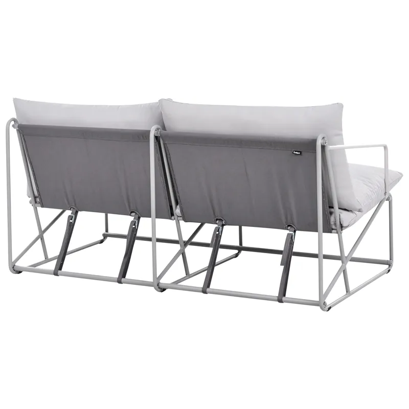 Sofa utendørs 2-seter Ponte - Grå - Hagemøbler & utemiljø - Utesofa